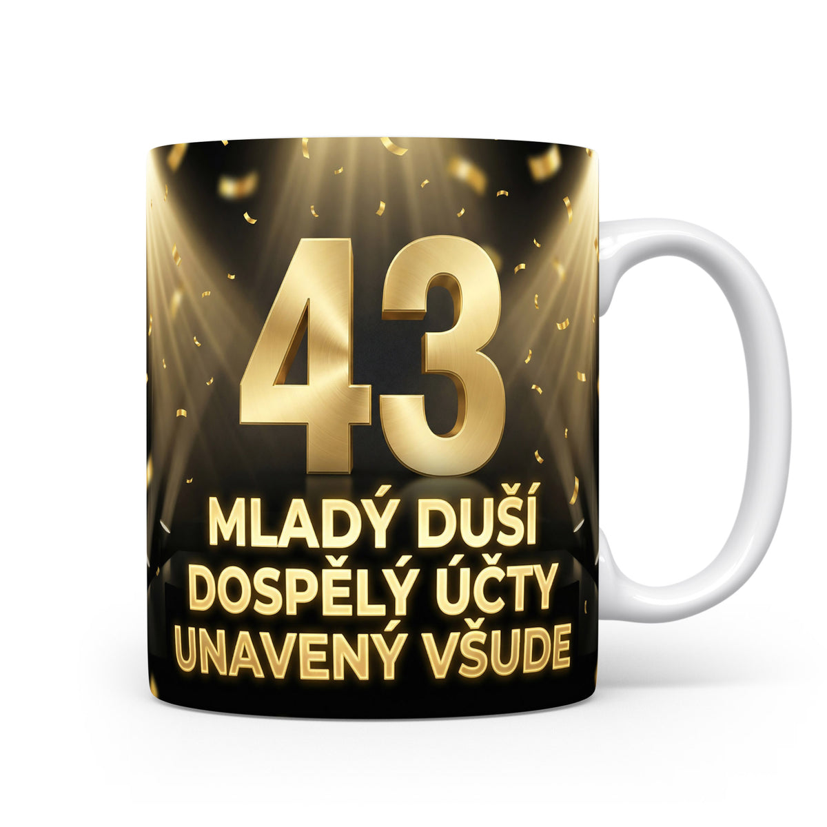 Narozeninový hrnek s věkem 43
