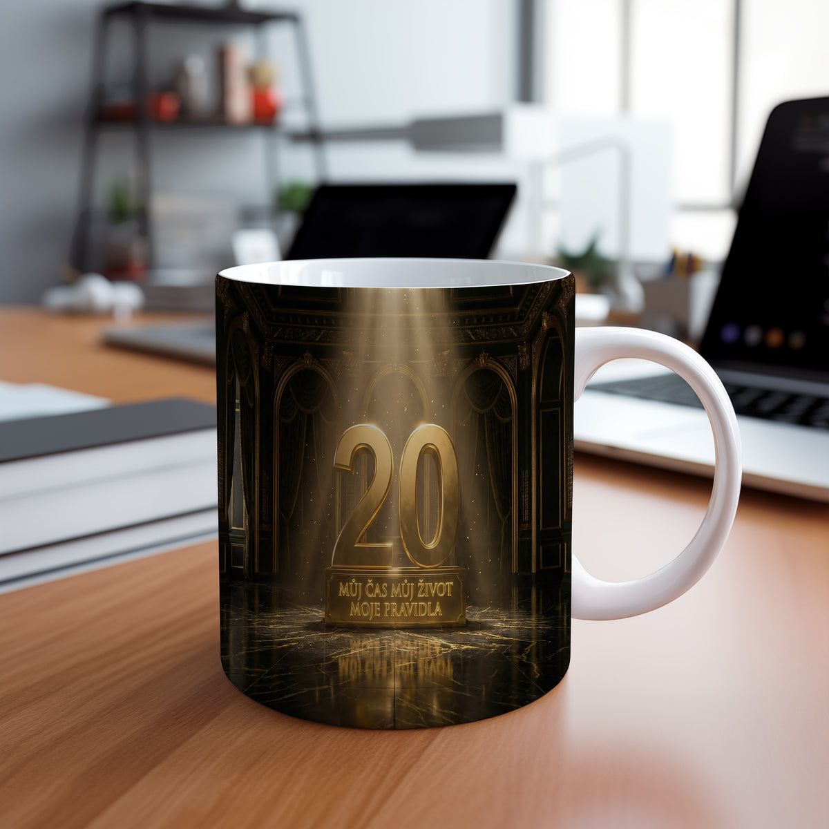 Narozeninový hrnek 20 let – MŮJ ČAS MŮJ ŽIVOT MOJE PRAVIDLA