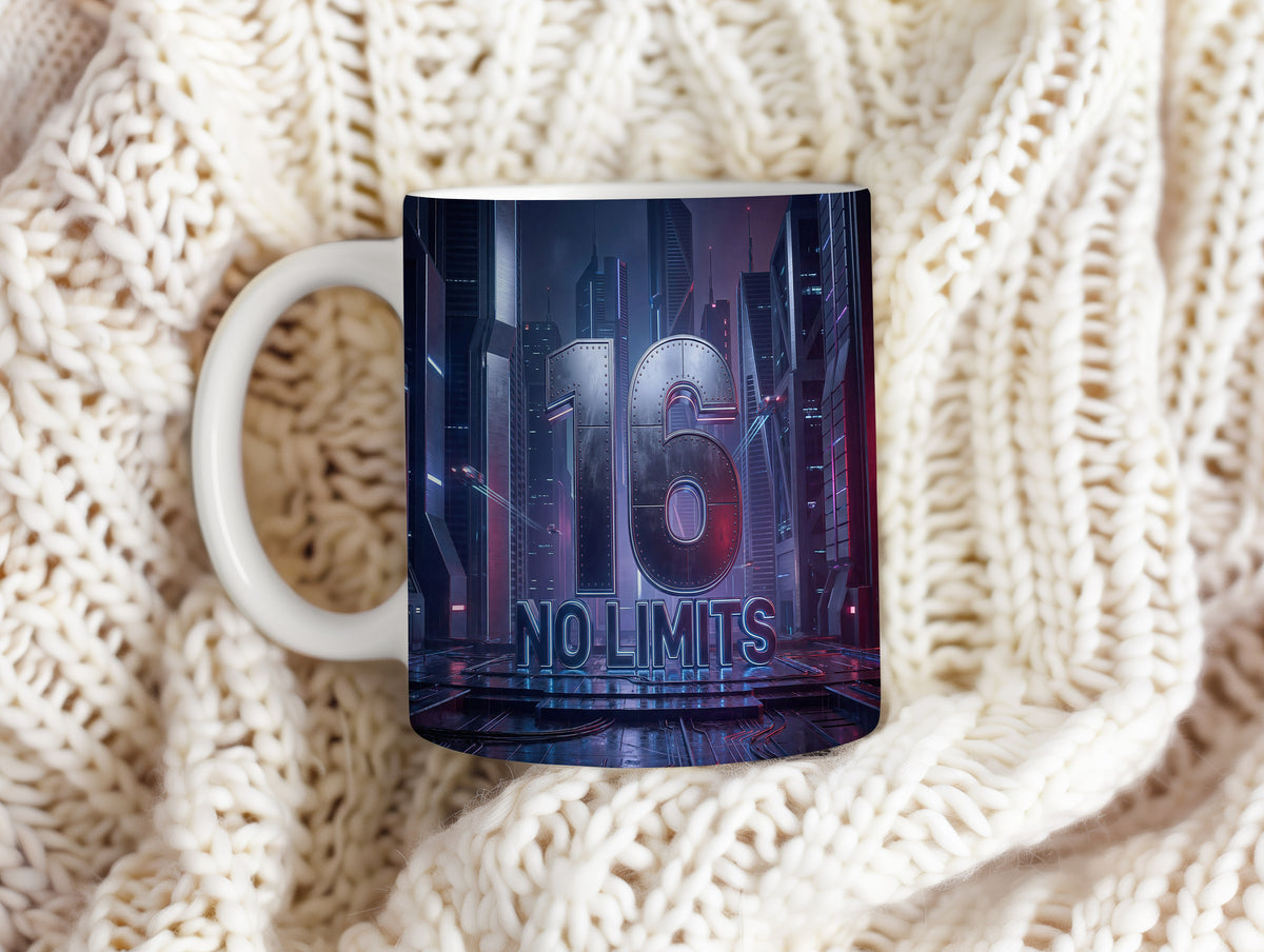Narozeninový hrnek 16 let – NO LIMITS