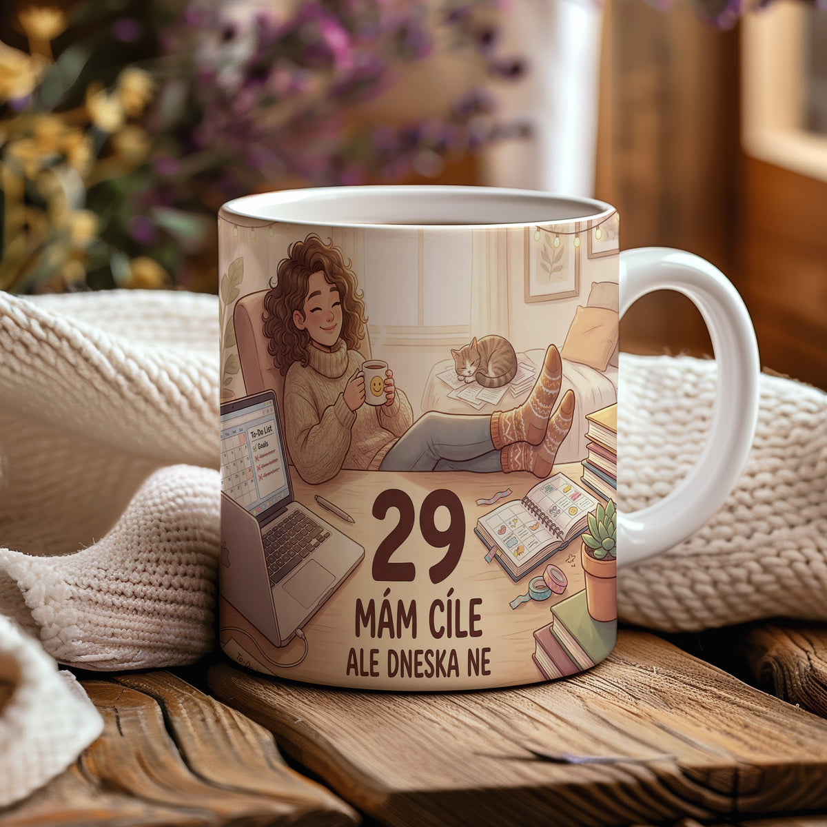 Narozeninový hrnek 29 let – MÁM CÍLE ALE DNESKA NE