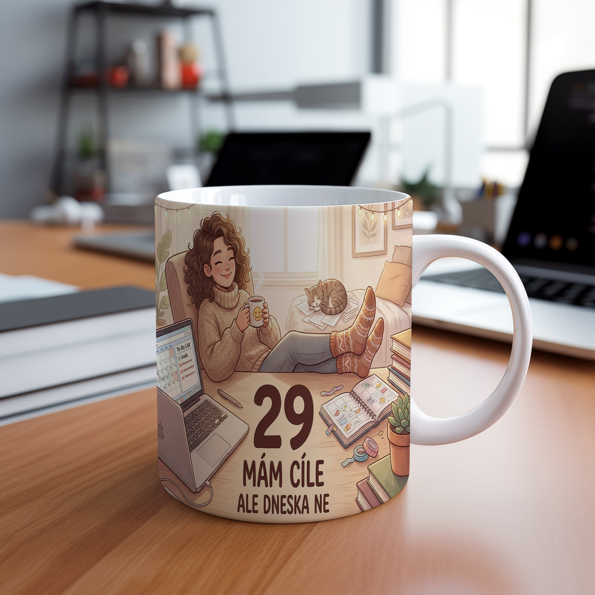 Narozeninový hrnek 29 let – MÁM CÍLE ALE DNESKA NE
