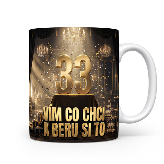 Narozeninový hrnek s číslem 33