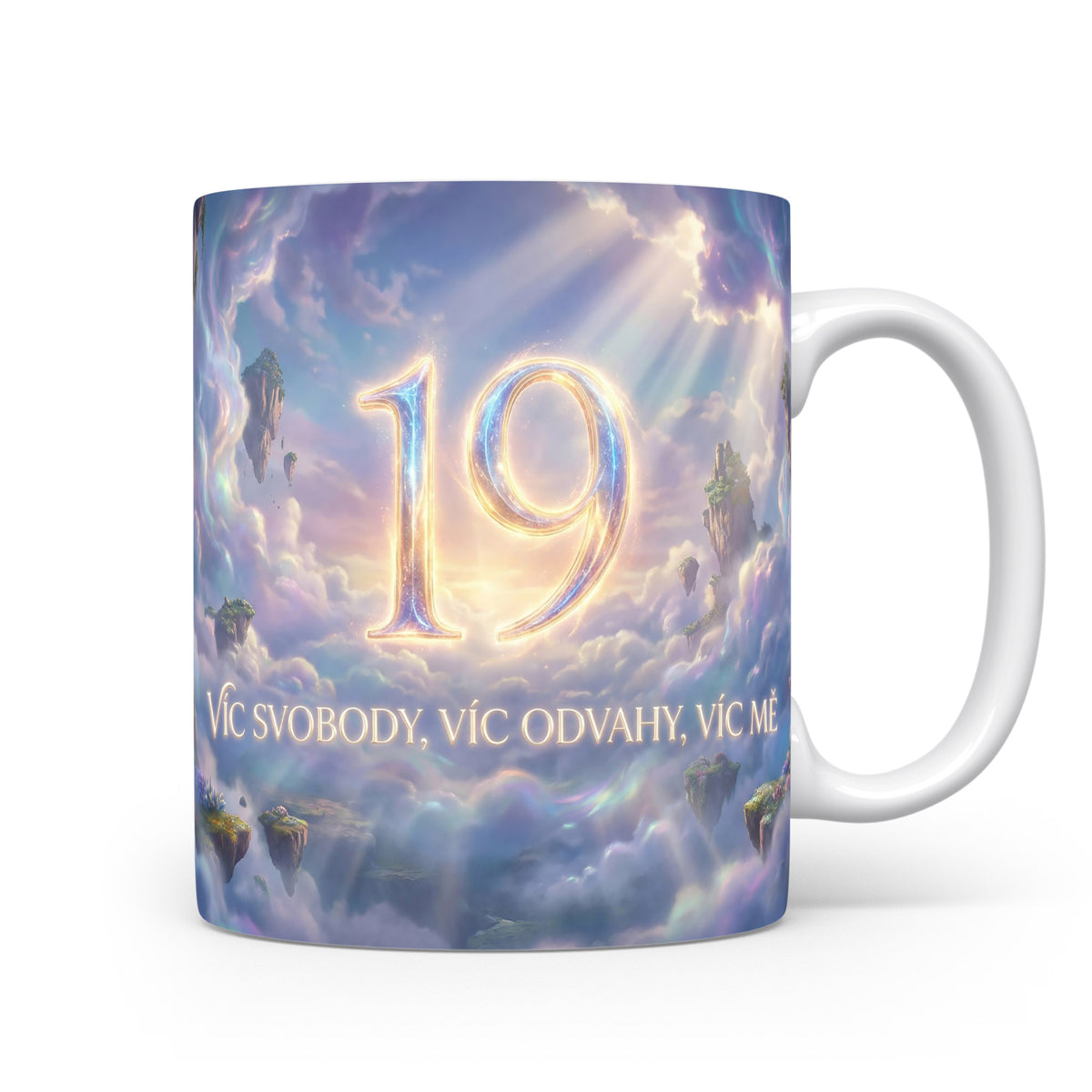 Hrnček s číslem 19 a sloganem