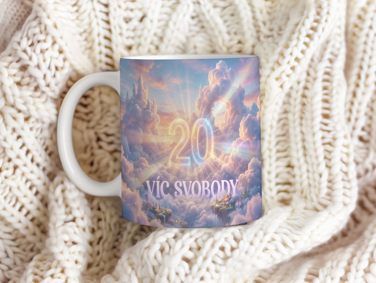 Narozeninový hrnek 20 let – VÍC SVOBODY