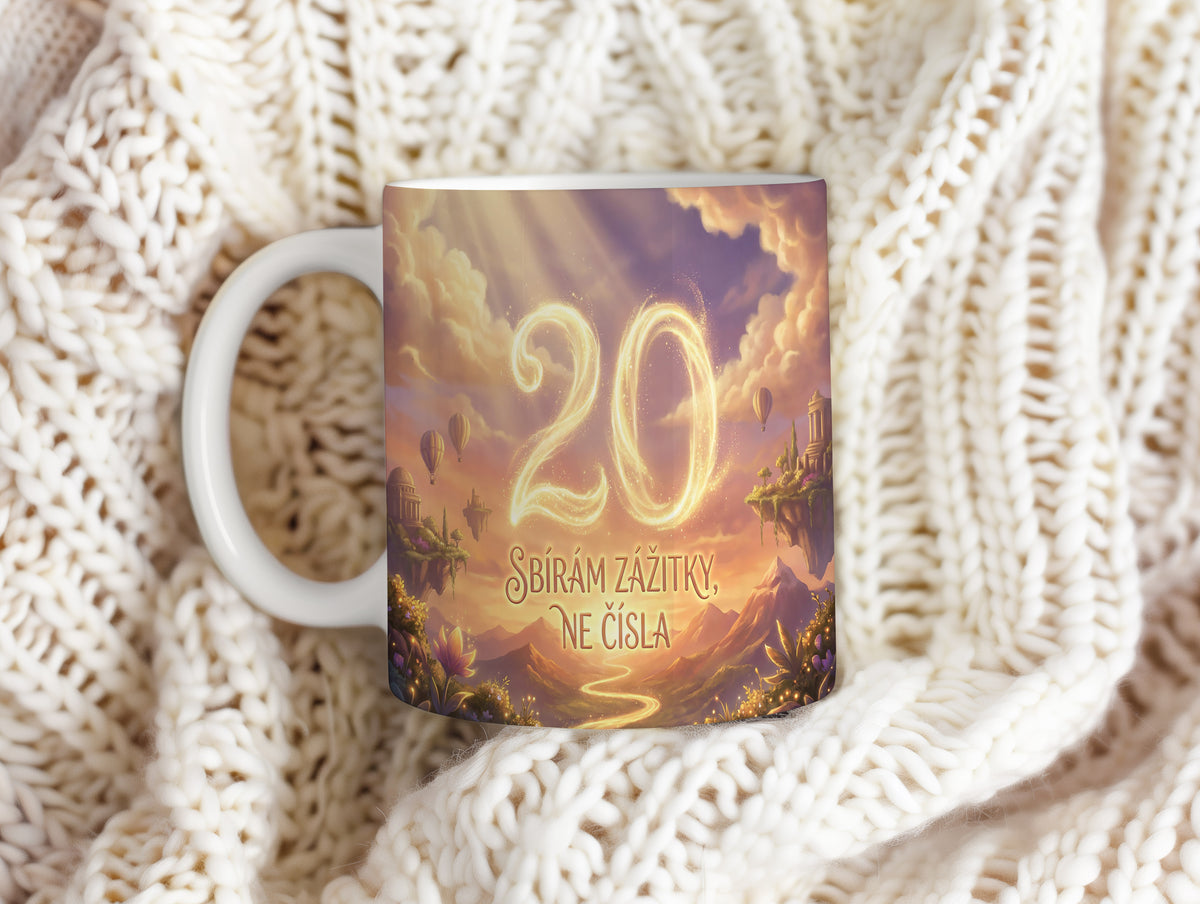 Narozeninový hrnek 20 let – Sbírám zážitky, ne čísla