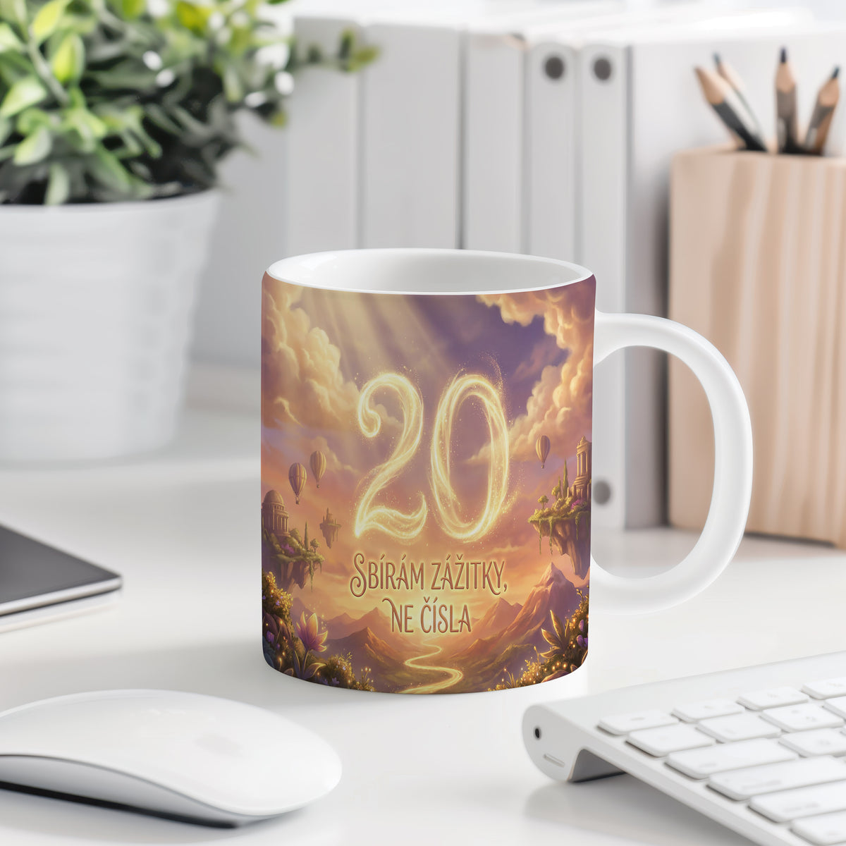 Narozeninový hrnek 20 let – Sbírám zážitky, ne čísla