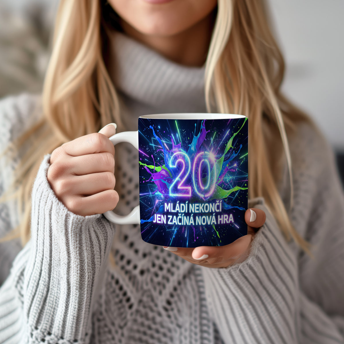 Narozeninový hrnek 20 let – MLÁDÍ NEKONČÍ JEN ZAČÍNÁ NOVÁ HRA
