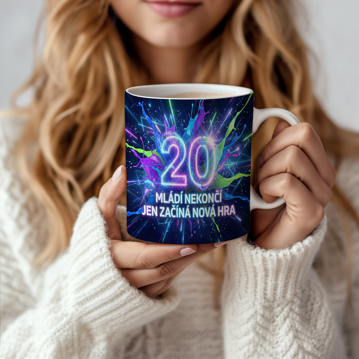 Narozeninový hrnek 20 let – MLÁDÍ NEKONČÍ JEN ZAČÍNÁ NOVÁ HRA