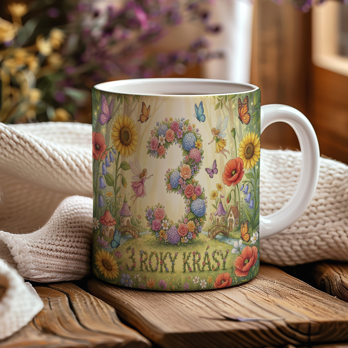 Narozeninový hrnek 3 roky – ROKY KRÁSY