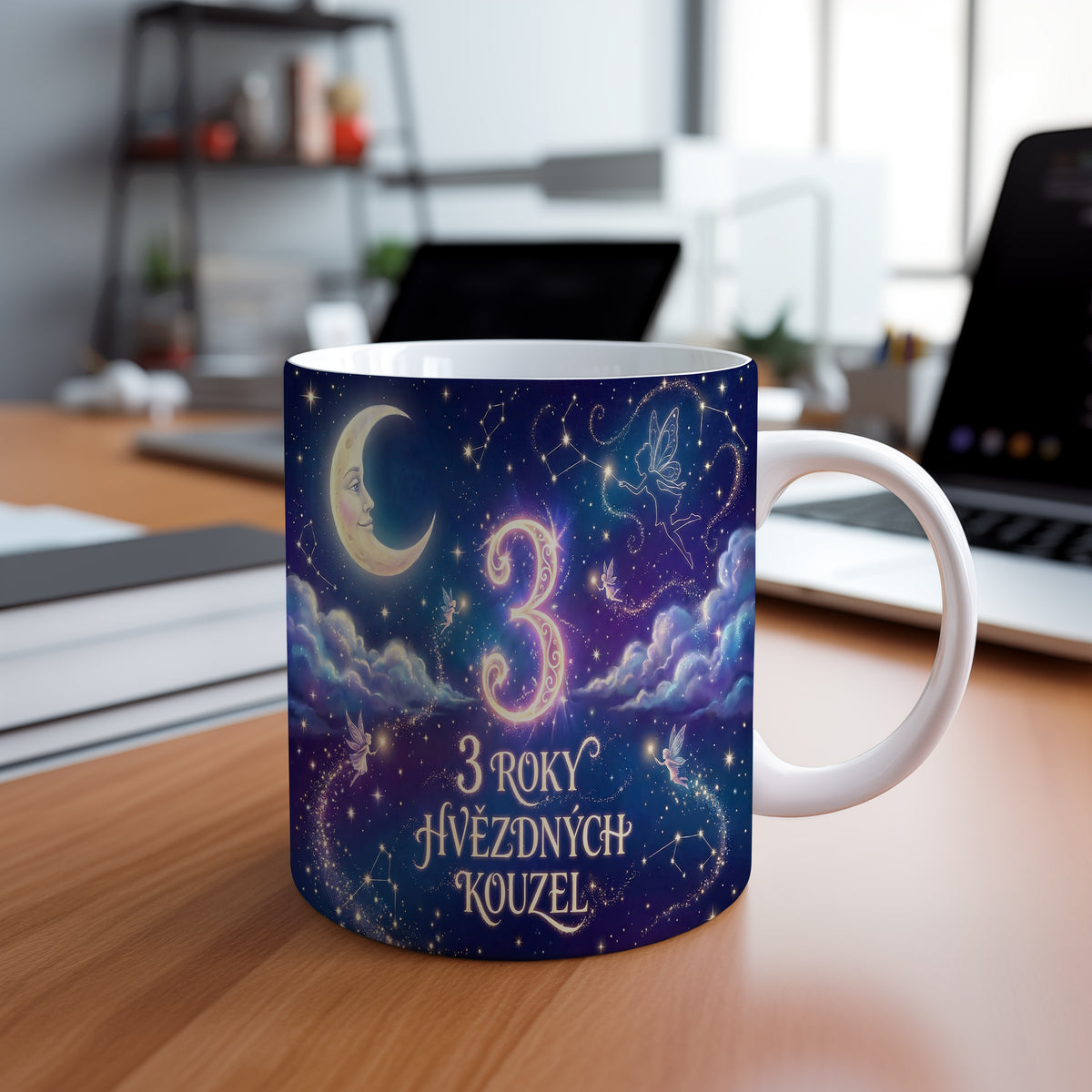 Narozeninový hrnek 3 roky – 3 ROKY HVĚZDNÝCH KOUZEL