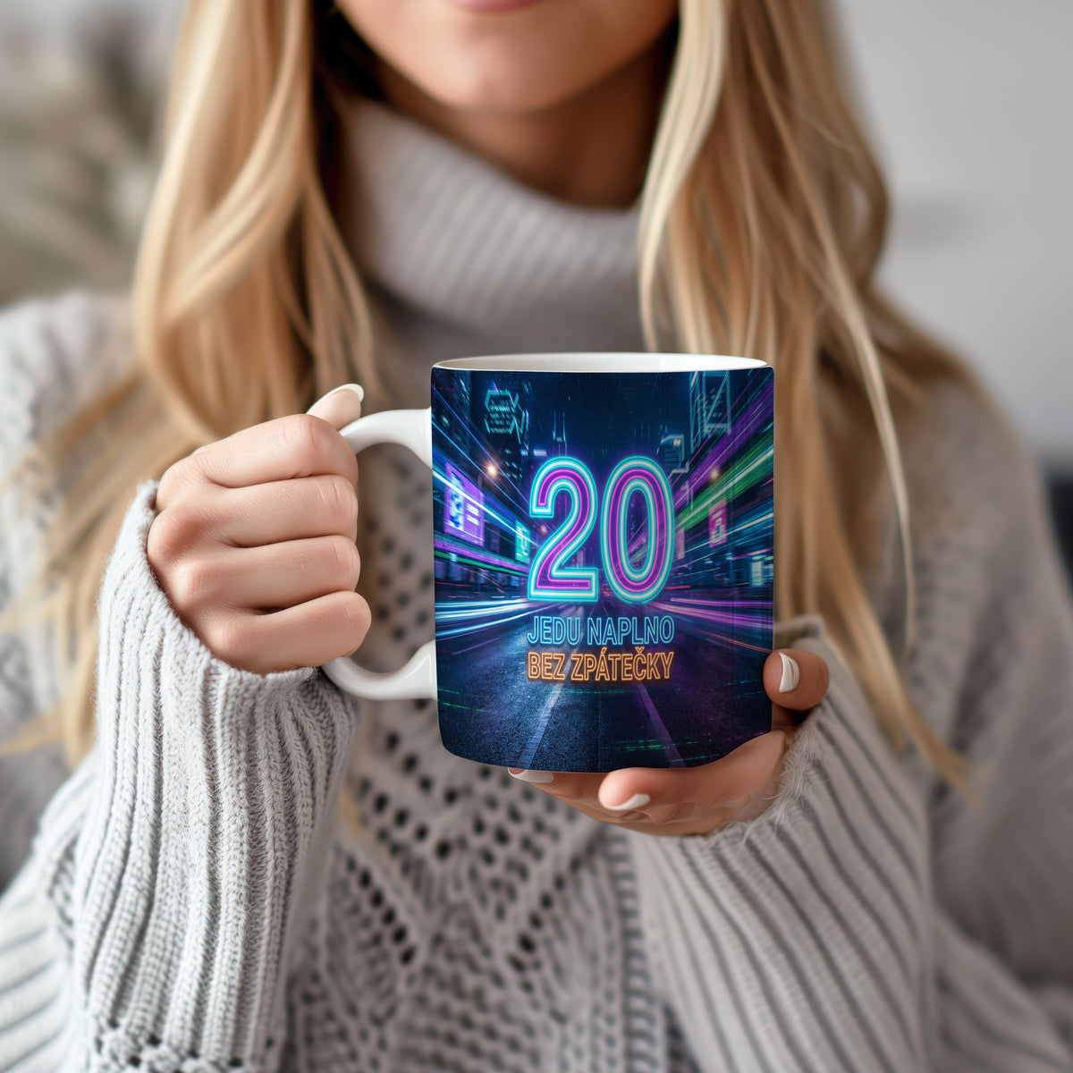 Narozeninový hrnek 20 let – JEDU NAPLNO BEZ ZPÁTEČKY