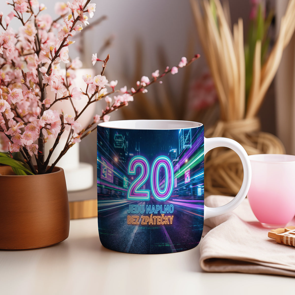 Narozeninový hrnek 20 let – JEDU NAPLNO BEZ ZPÁTEČKY