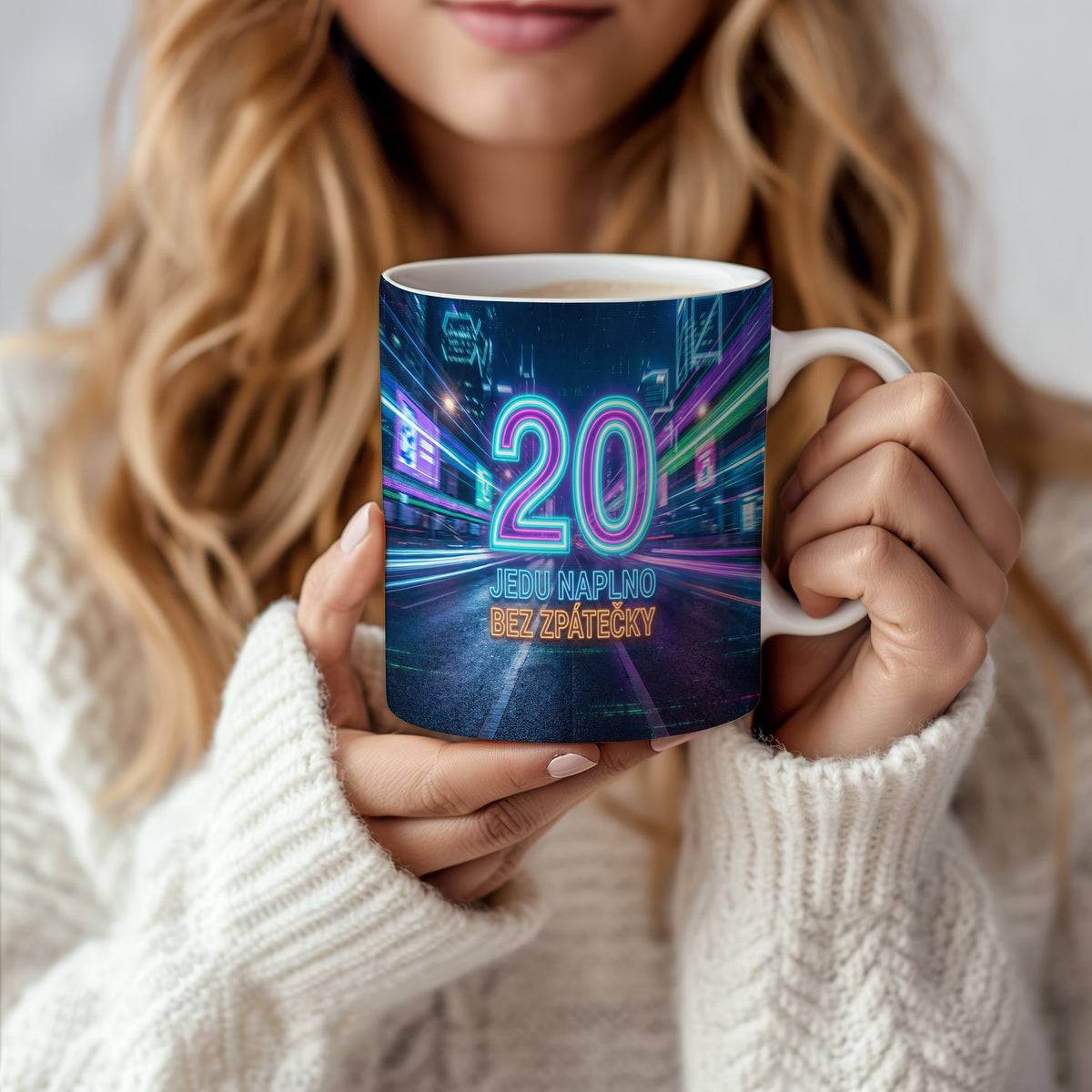 Narozeninový hrnek 20 let – JEDU NAPLNO BEZ ZPÁTEČKY