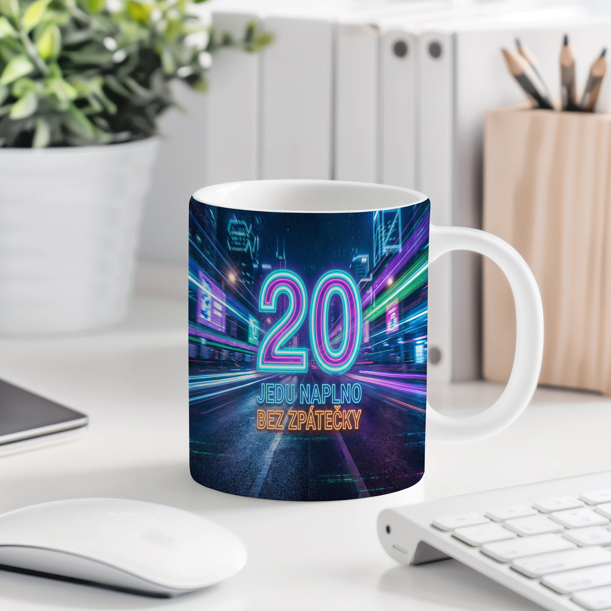 Narozeninový hrnek 20 let – JEDU NAPLNO BEZ ZPÁTEČKY