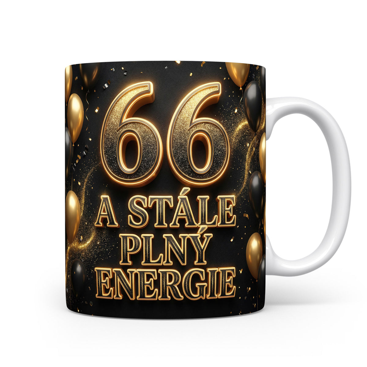 Narozeninový hrnek s číslem 66