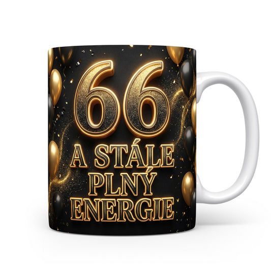 Narozeninový hrnek s číslem 66