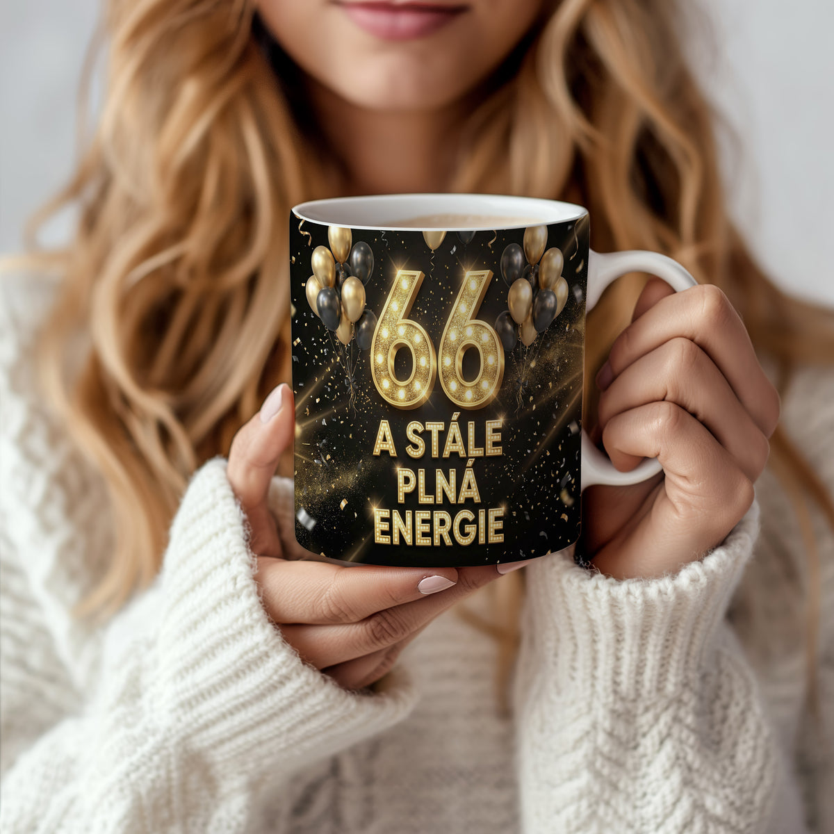 Narozeninový hrnek 66 let – A STÁLE PLNÁ ENERGIE