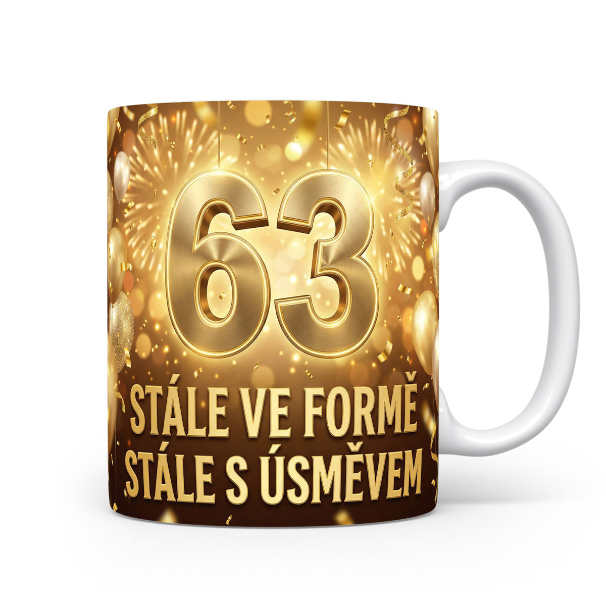 Narozeninový hrnek s číslem 63