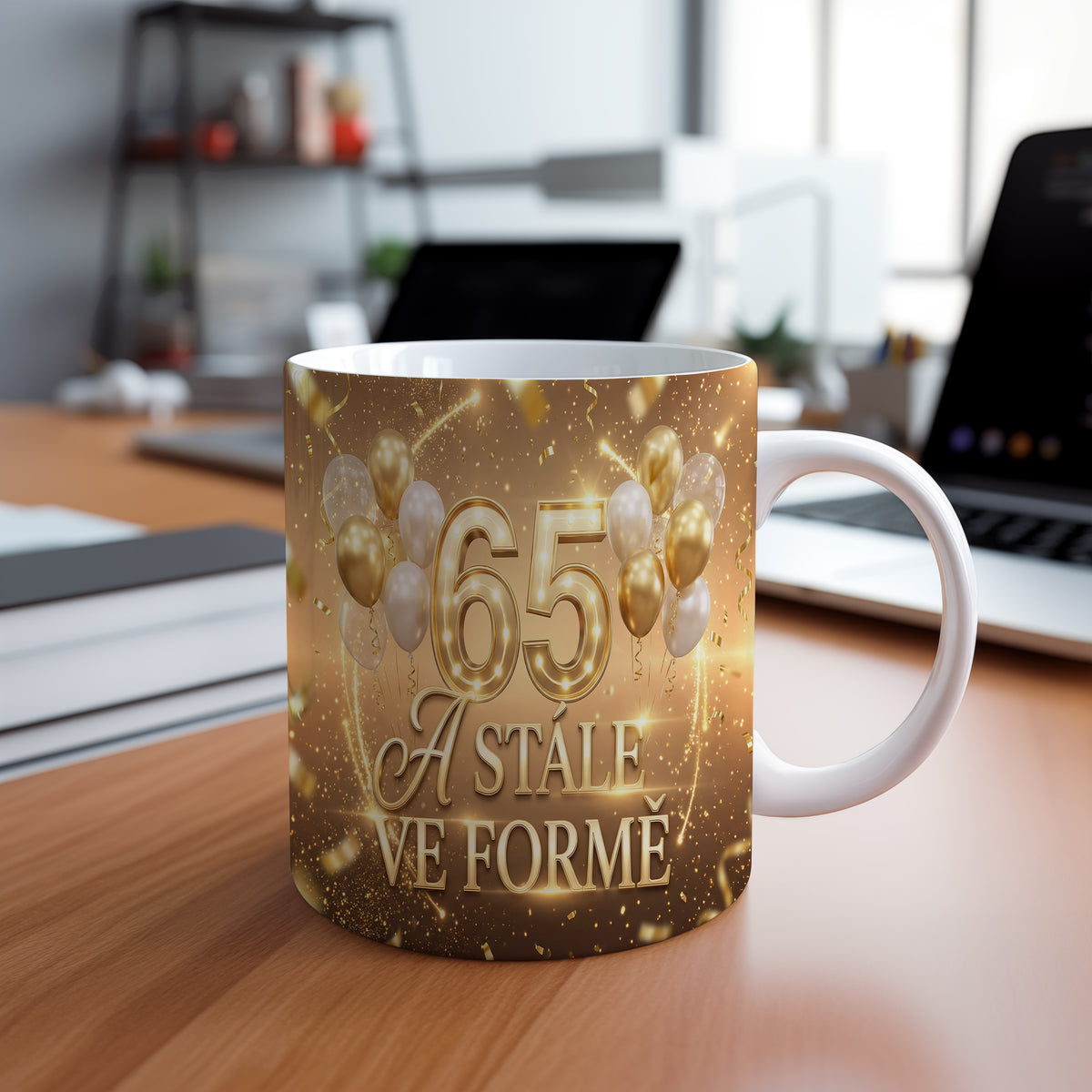 Narozeninový hrnek 65 let – A STÁLE VE FORMĚ