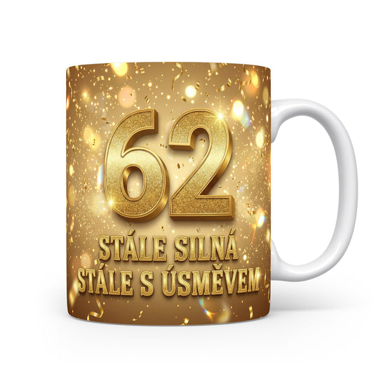 Narozeninový hrnek s číslem 62