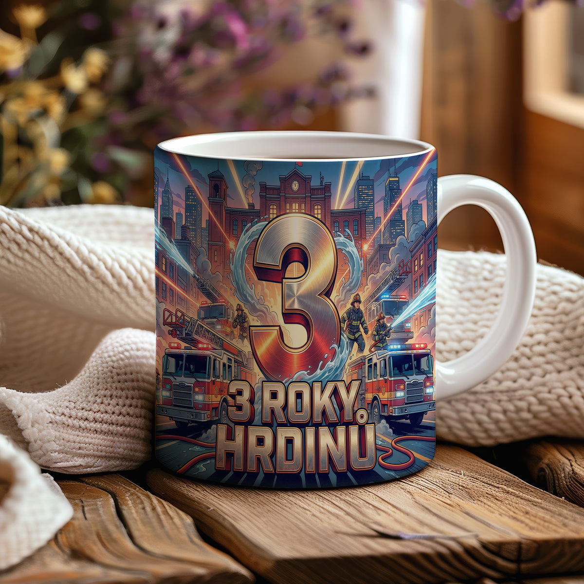Narozeninový hrnek 3 roky – 3 ROKY. HRDINŮ