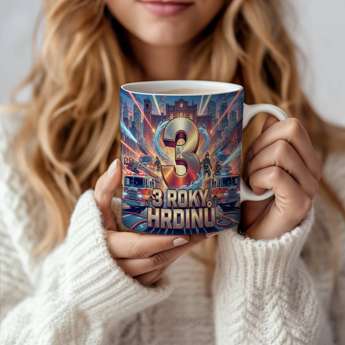 Narozeninový hrnek 3 roky – 3 ROKY. HRDINŮ