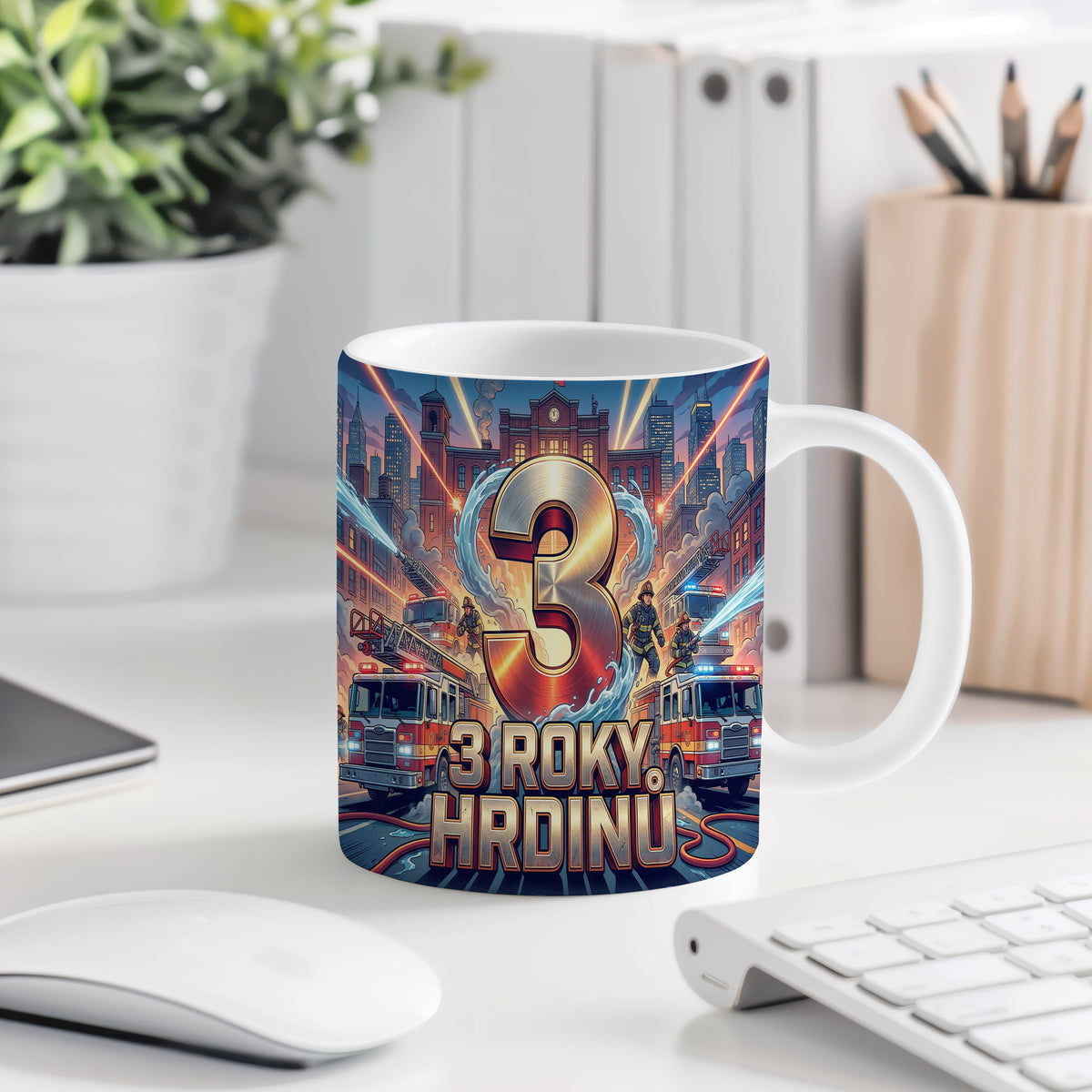 Narozeninový hrnek 3 roky – 3 ROKY. HRDINŮ