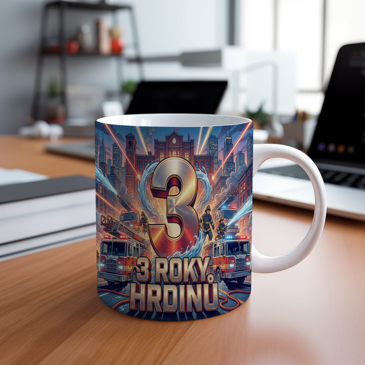 Narozeninový hrnek 3 roky – 3 ROKY. HRDINŮ