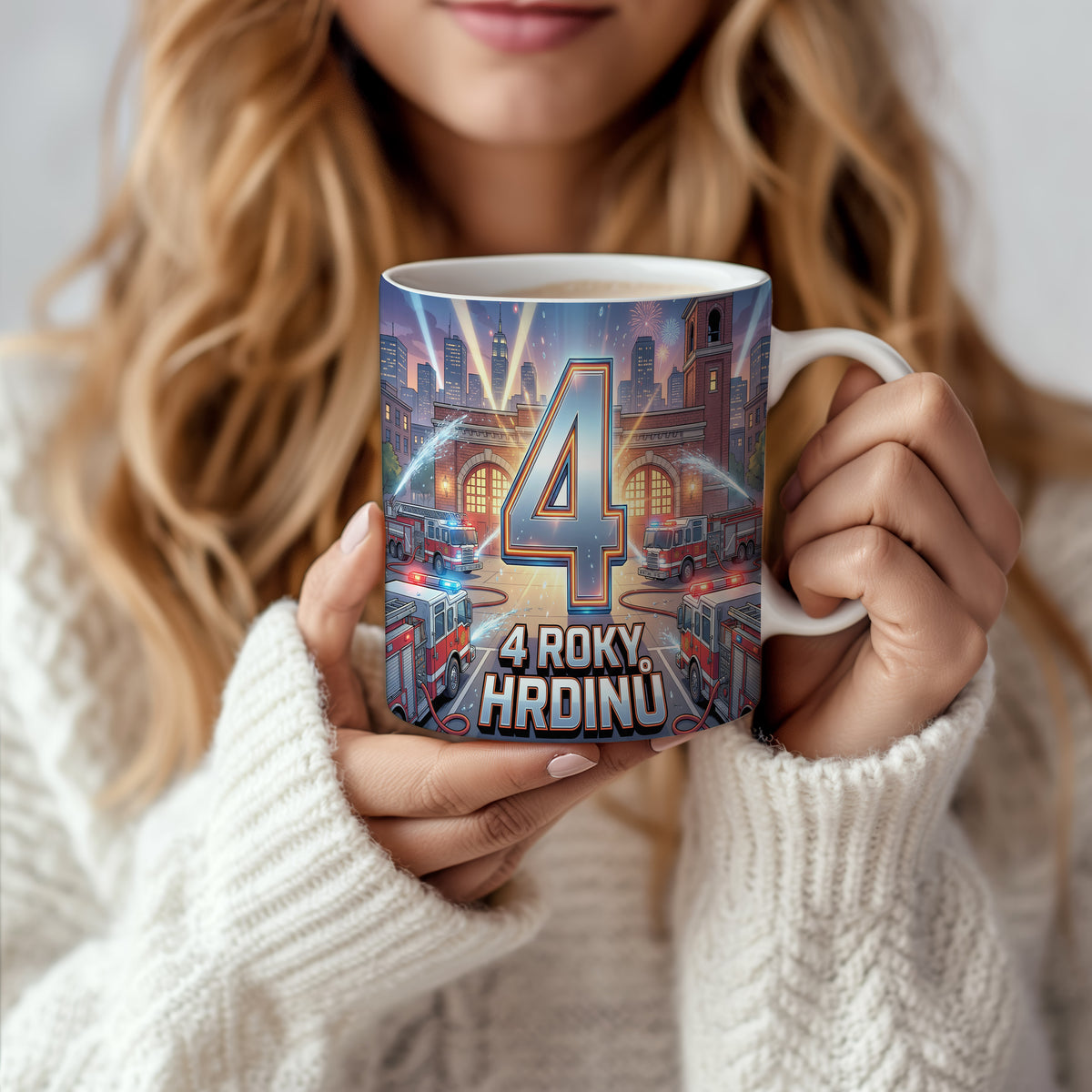 Narozeninový hrnek 4 roky – 4 ROKY HRDINŮ
