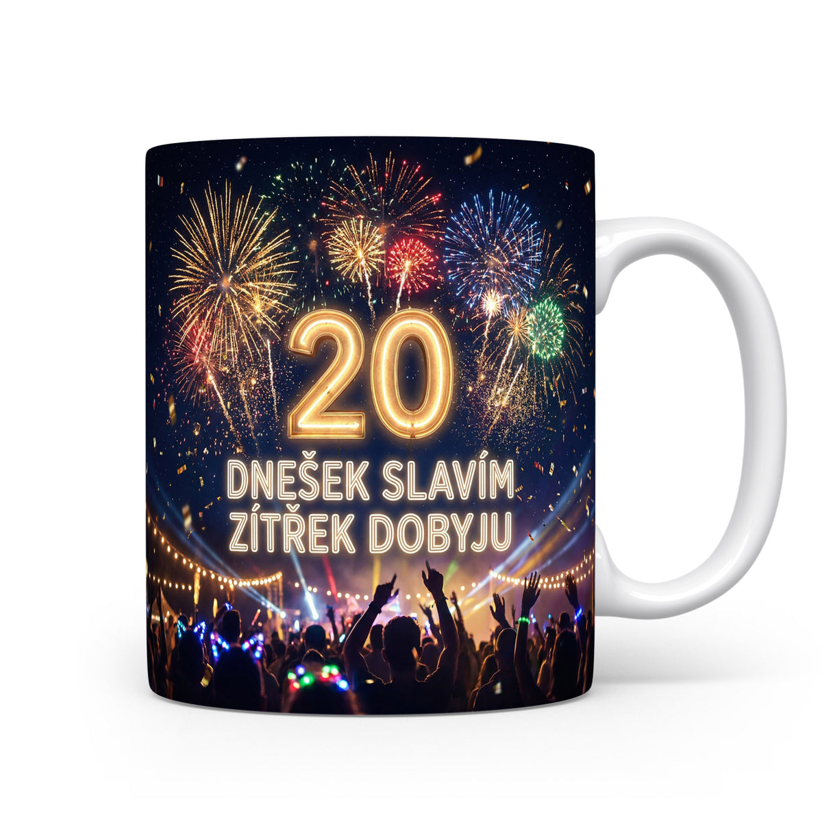 Narozeninový hrnek s ohňostrojem