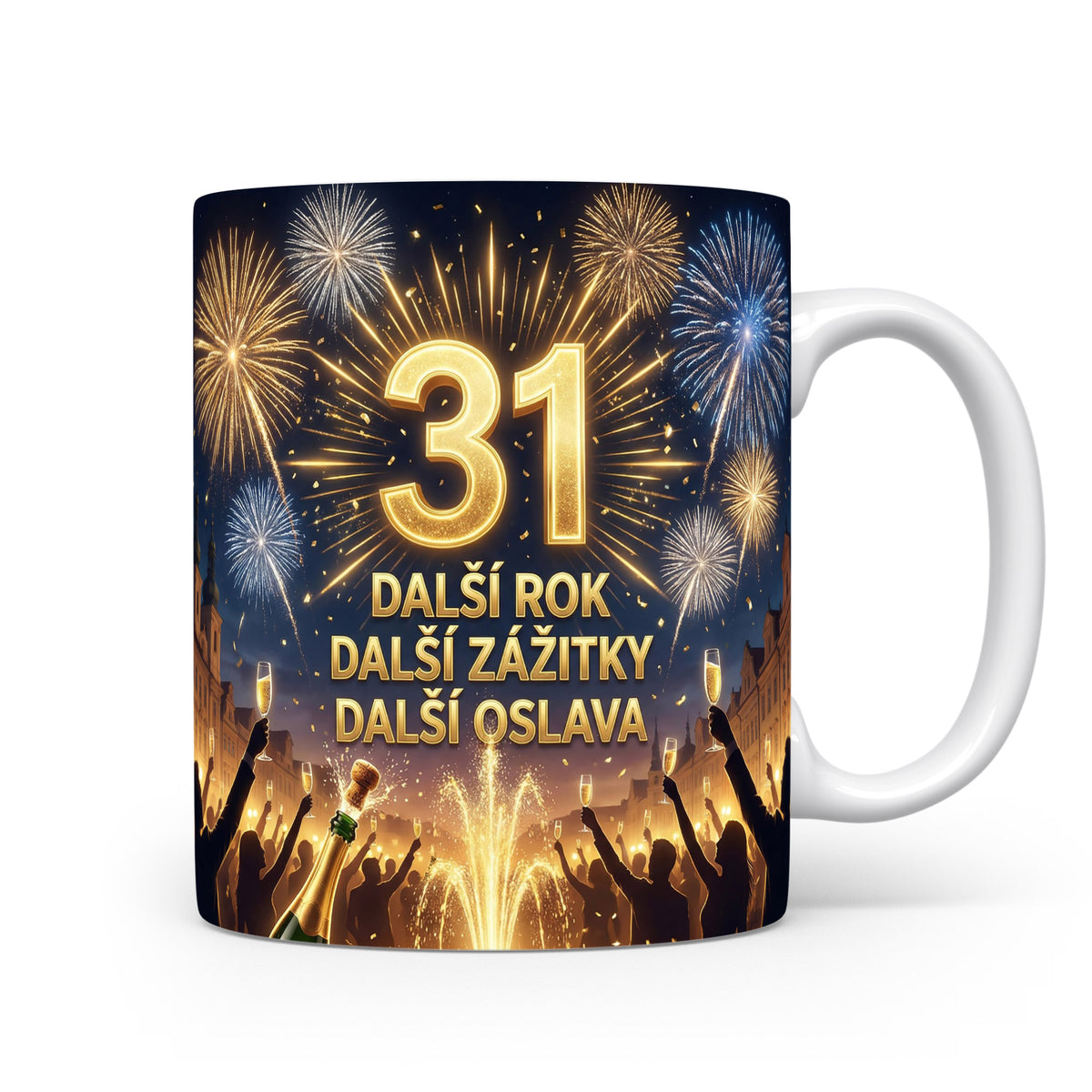 Narozeninový hrnek s ohňostrojem