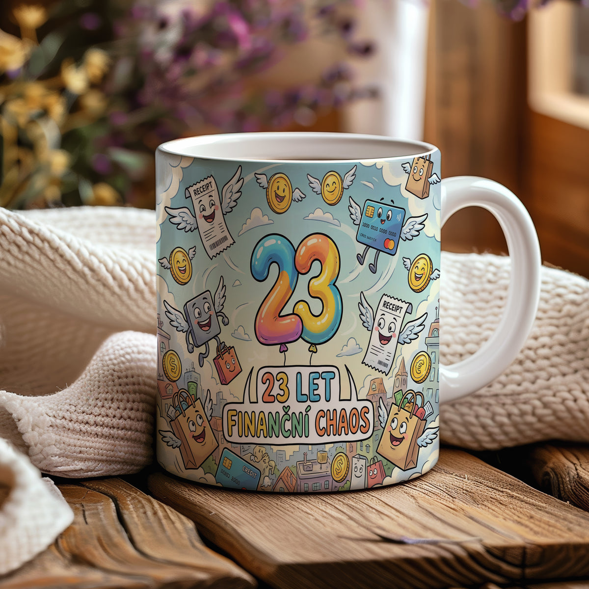 Narozeninový hrnek 23 let – 23 LET FINANČNÍ CHAOS