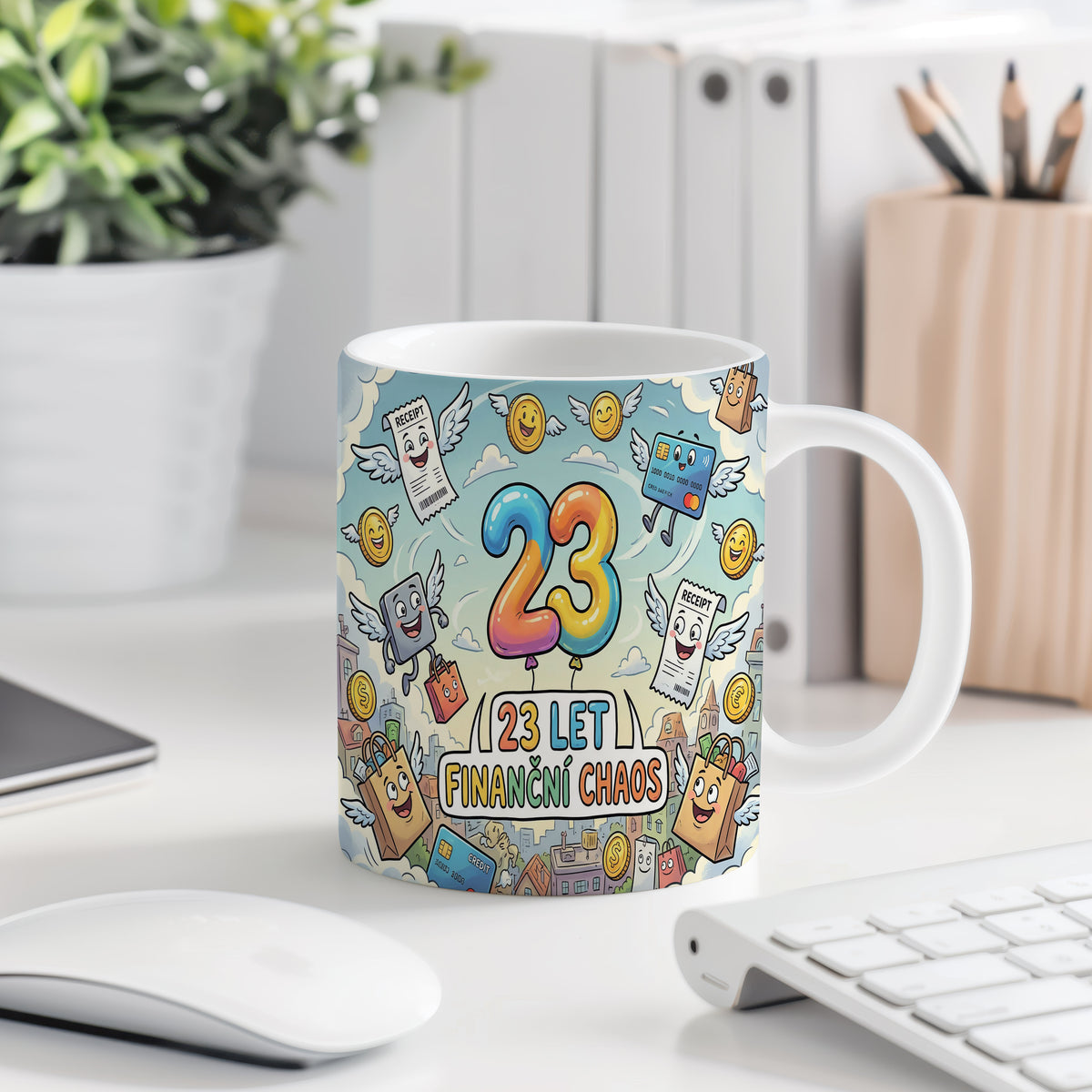 Narozeninový hrnek 23 let – 23 LET FINANČNÍ CHAOS