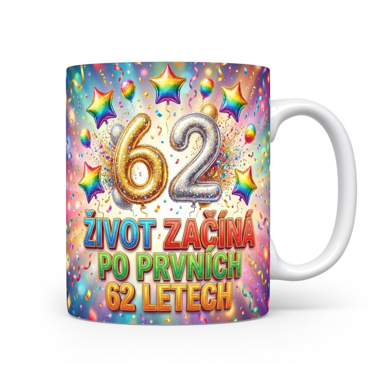 Narozeninový hrnek s číslem 62