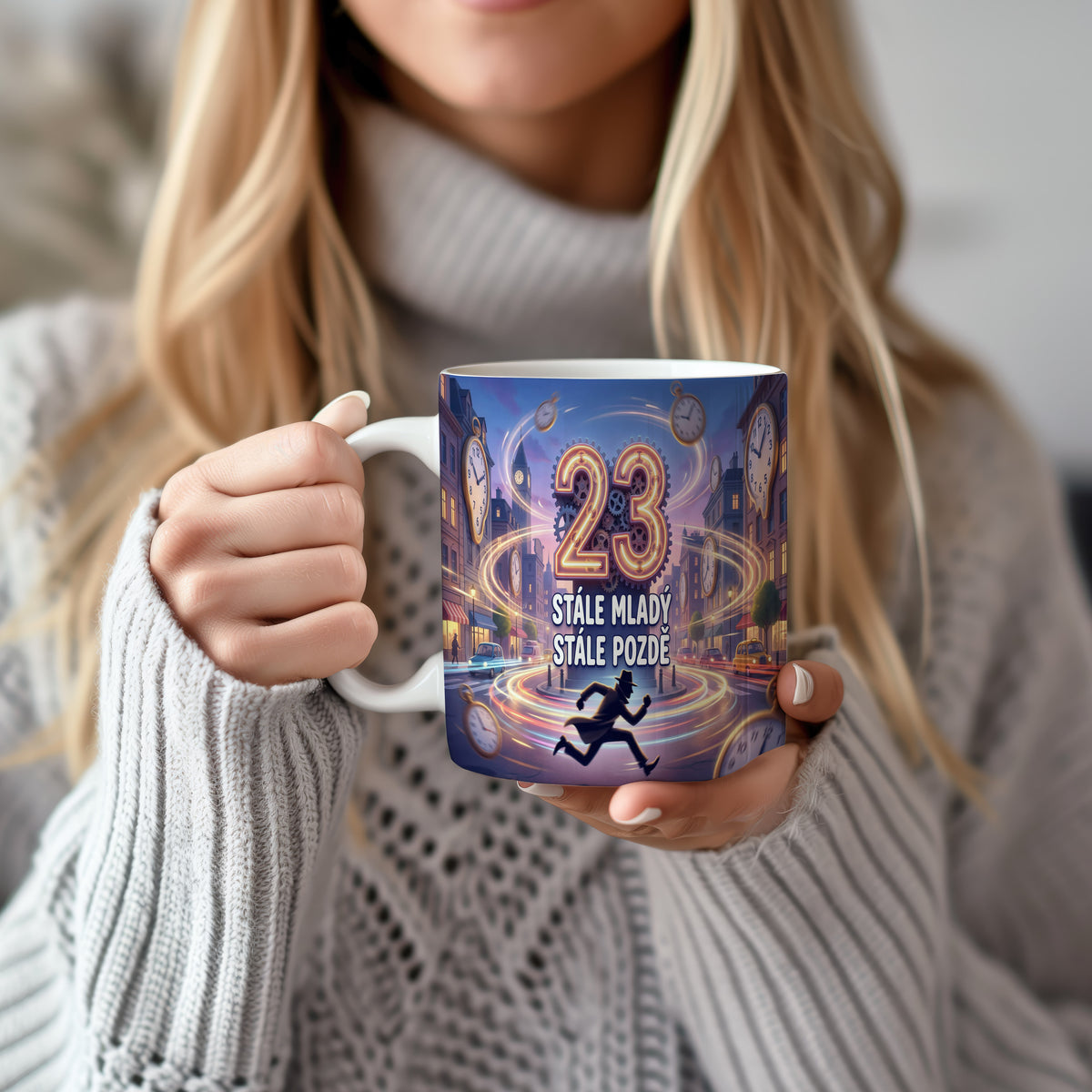 Narozeninový hrnek 23 let – STÁLE MLADÝ STÁLE POZDĚ