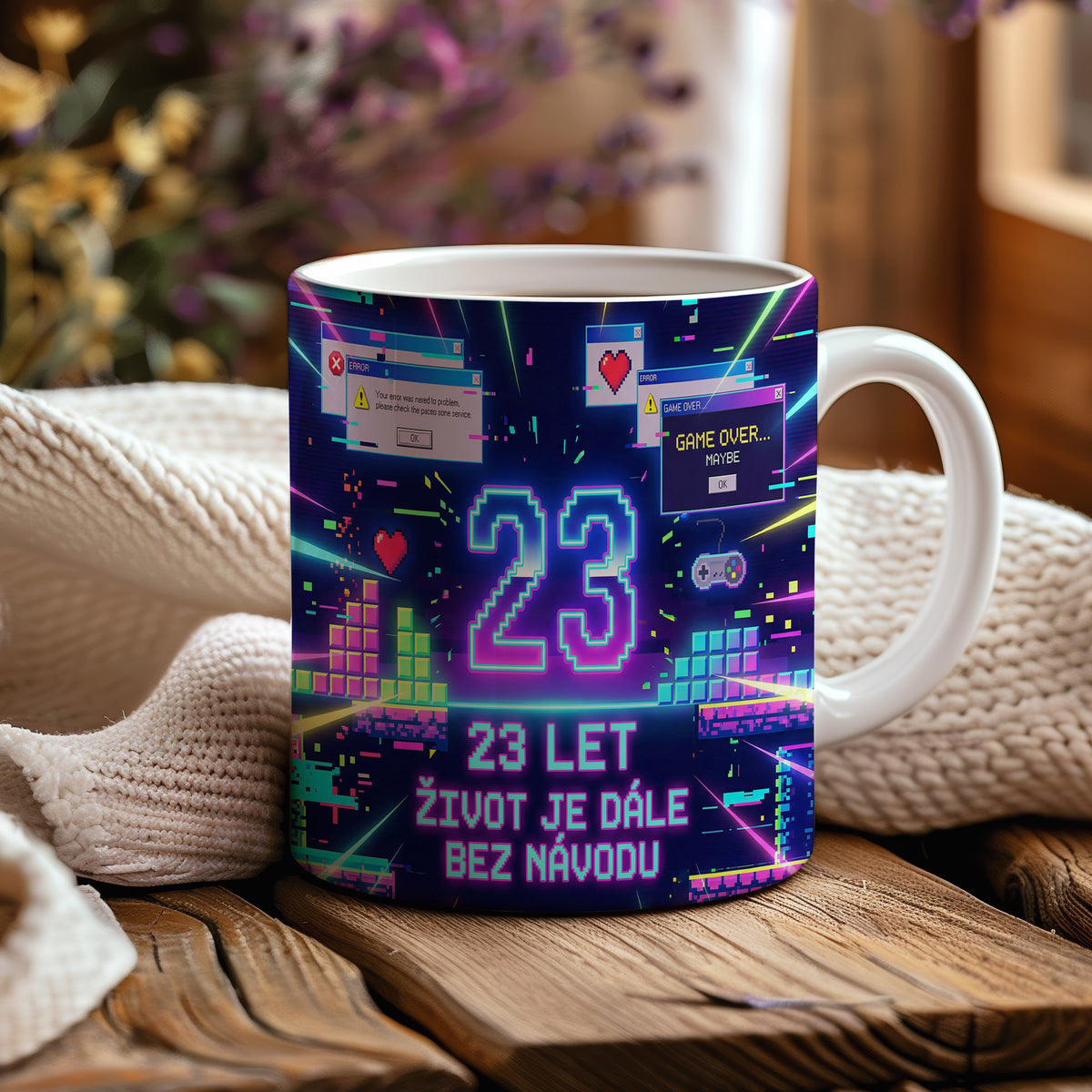 Narozeninový hrnek 23 let – ŽIVOT JE DÁLE BEZ NÁVODU