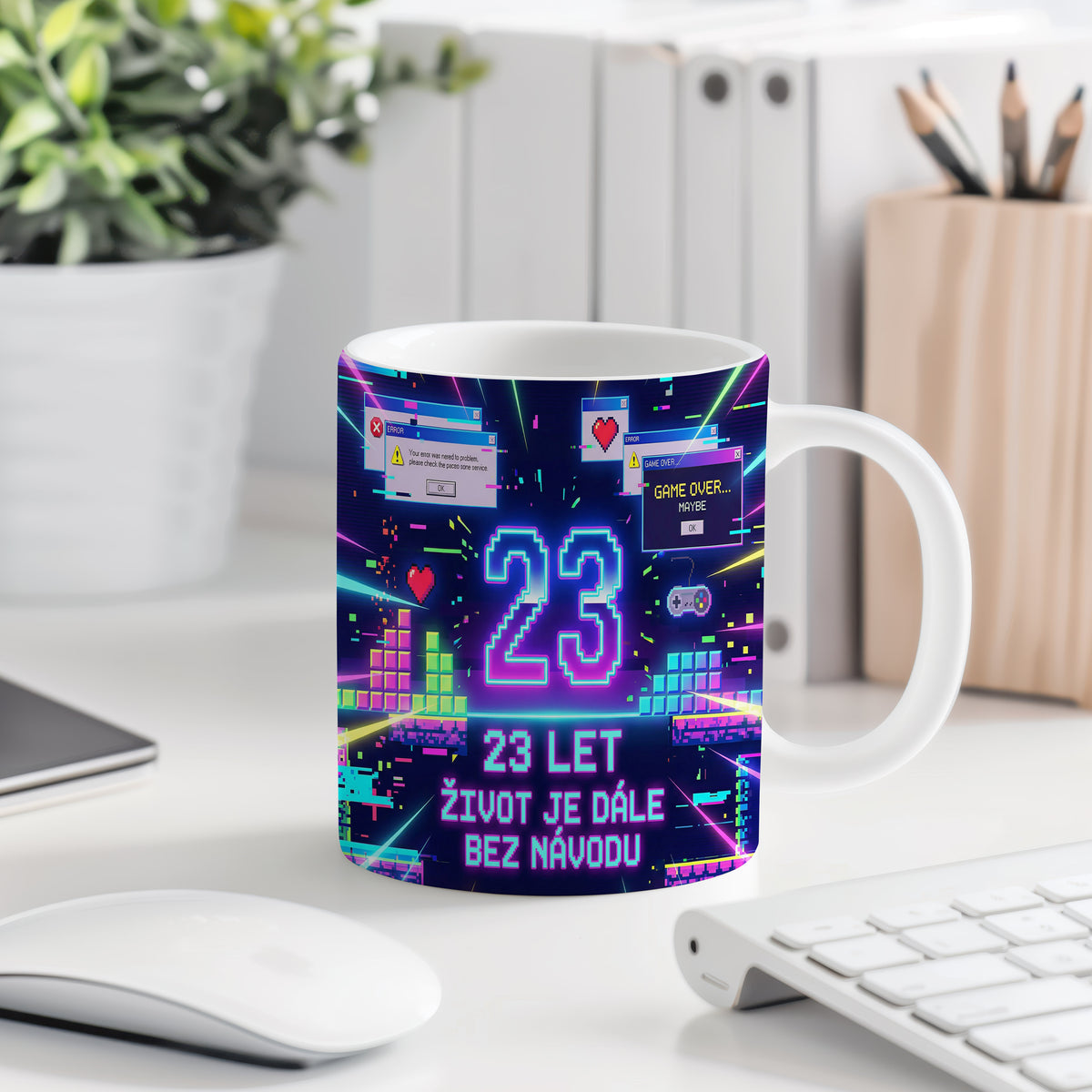 Narozeninový hrnek 23 let – ŽIVOT JE DÁLE BEZ NÁVODU