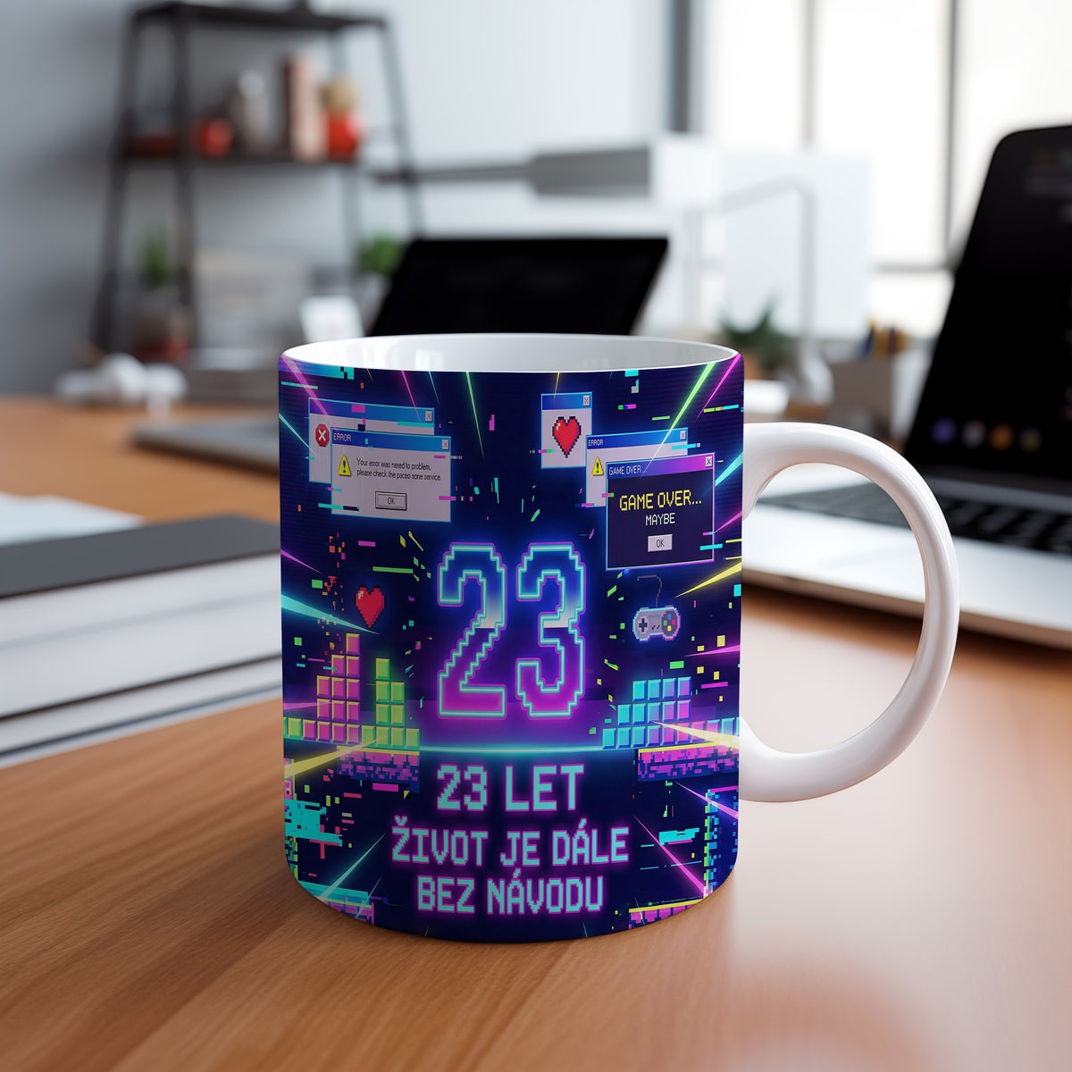 Narozeninový hrnek 23 let – ŽIVOT JE DÁLE BEZ NÁVODU