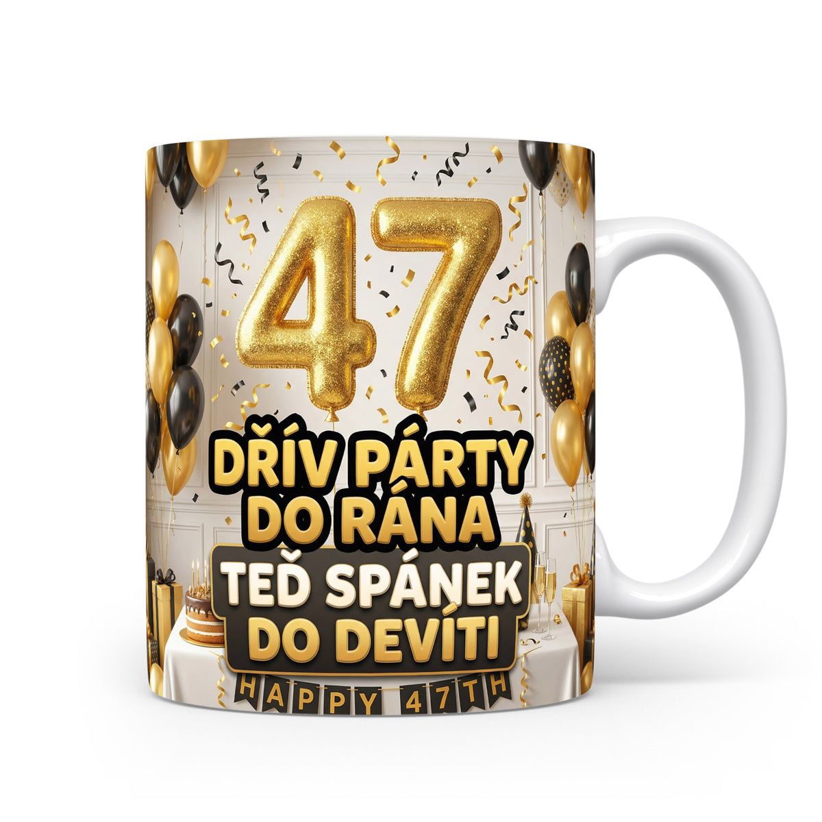 Narozeninový hrnek s číslem 47