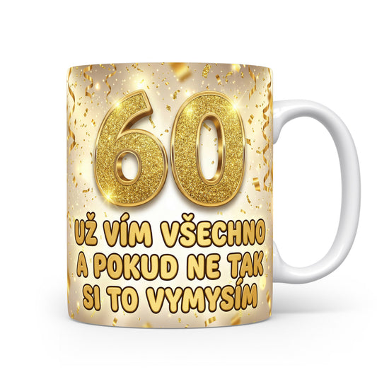 Narozeninový hrnek s číslem 60