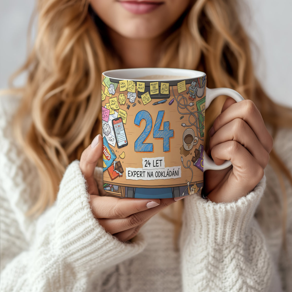 Narozeninový hrnek 24 let – 24 LET EXPERT NA ODKLÁDÁNÍ