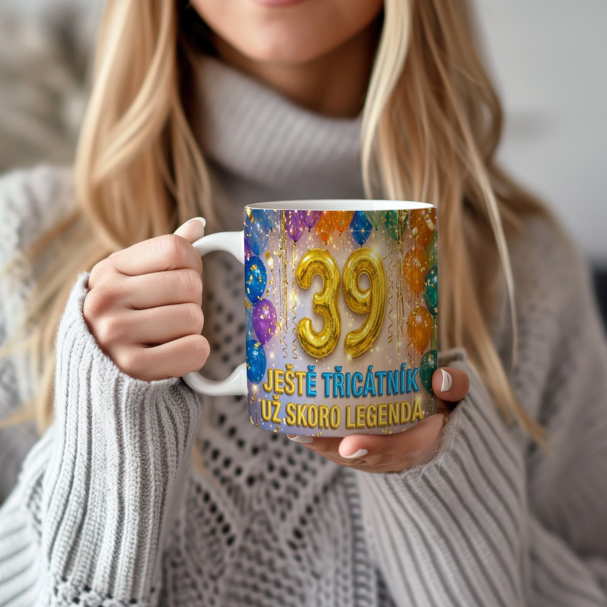 Narozeninový hrnek 39 let – JEŠTĚ TŘICÁTNÍK, UŽ SKORO LEGENDA