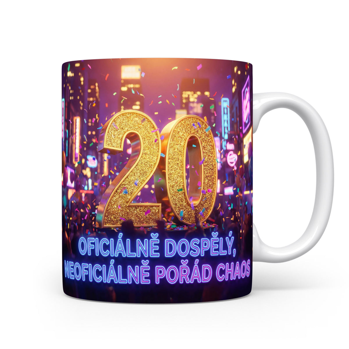 Hrnček s nápisem 20 Oficiálně dospělý