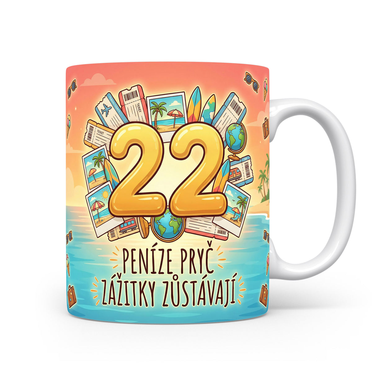 Narozeninový hrnek s věkem 22
