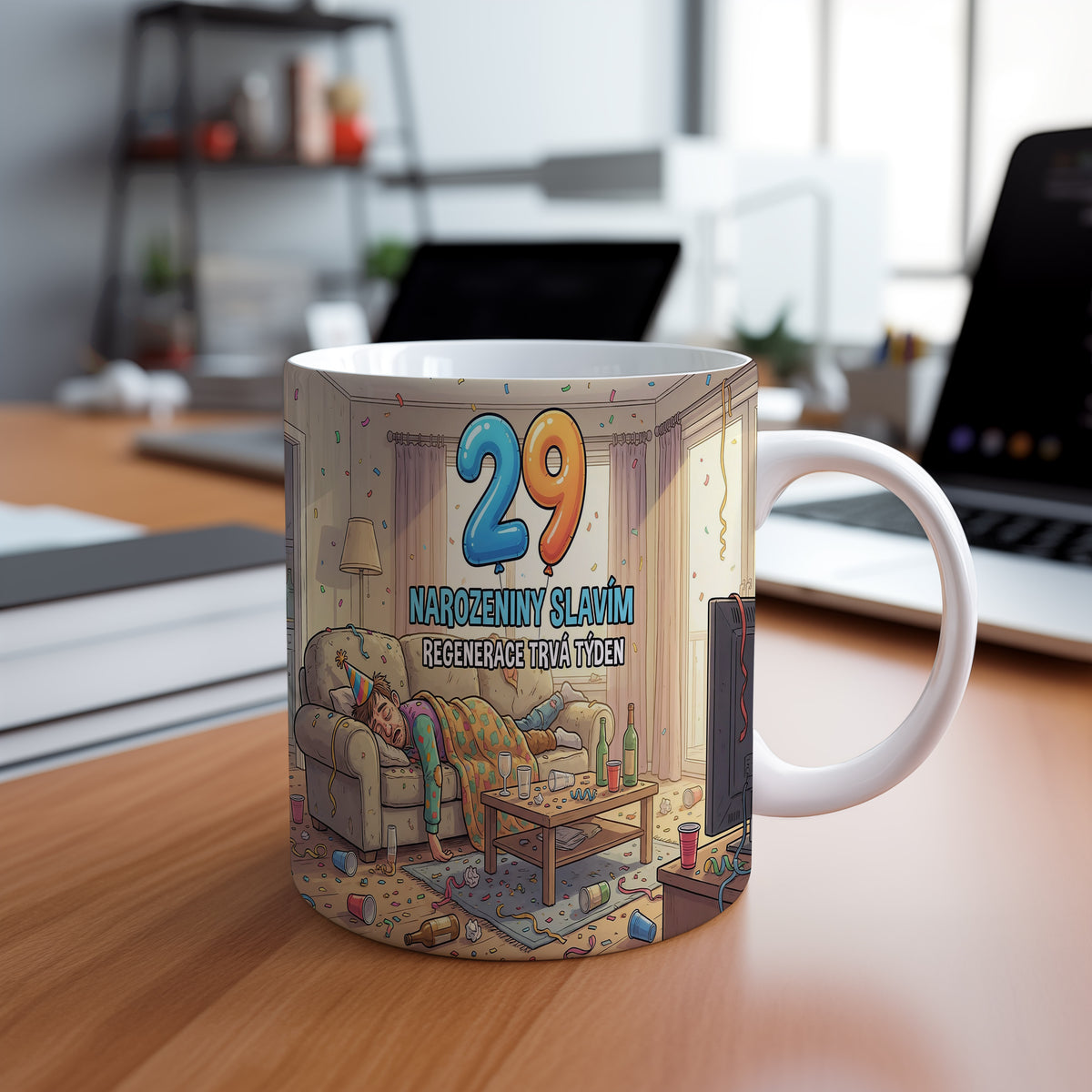 Narozeninový hrnek 29 let – NAROZENINY SLAVÍM, REGENERACE TRVÁ TÝDEN