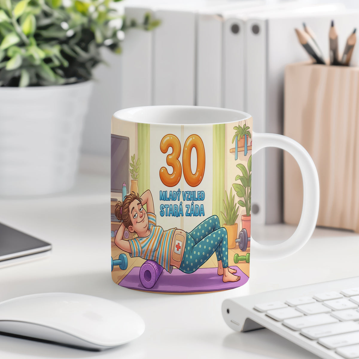 Narozeninový hrnek 30 let – MLADÝ VZHLED, STARÁ ZÁDA