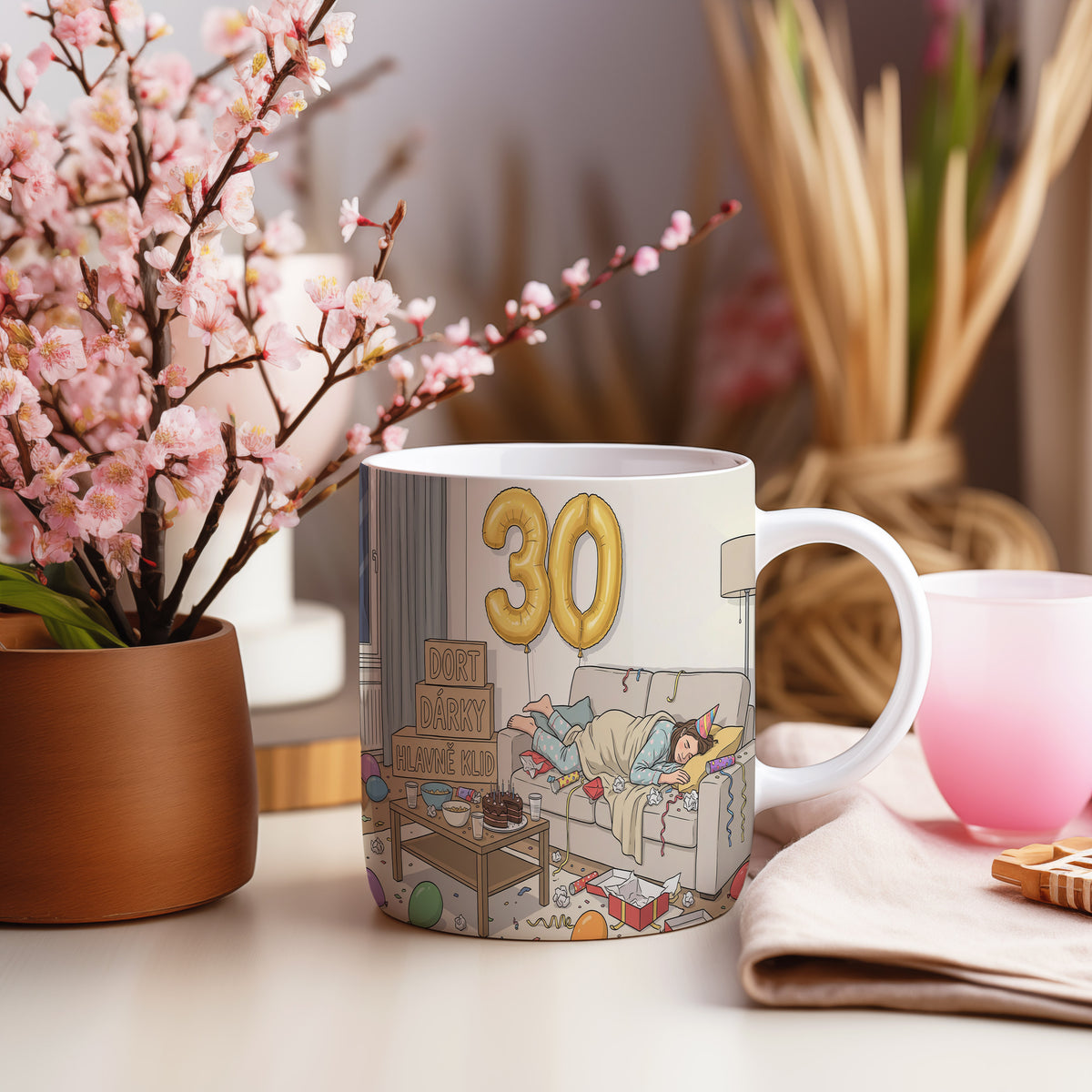 Narozeninový hrnek 30 let – DORT DÁRKY HLAVNĚ KLID