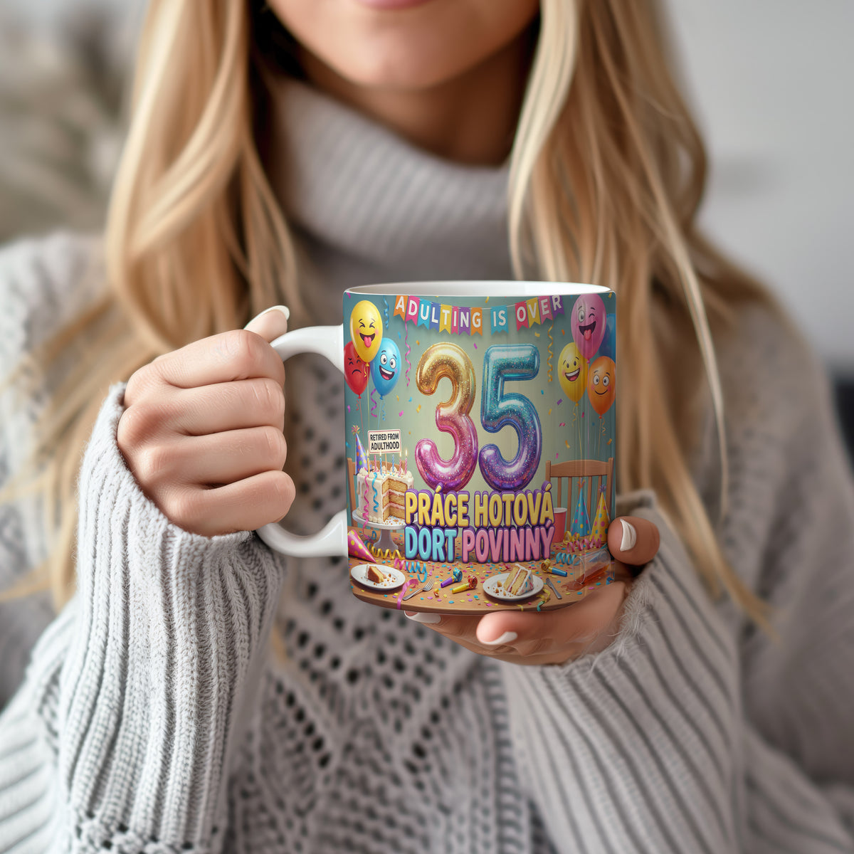 Narozeninový hrnek 35 let – PRÁCE HOTOVÁ DORT POVINNÝ
