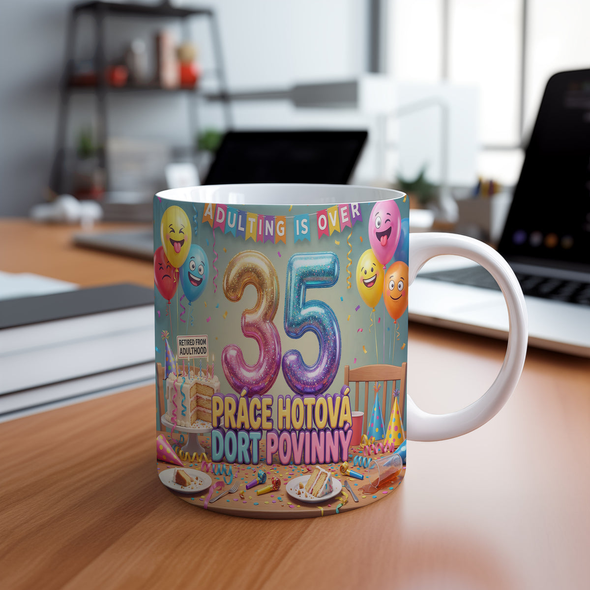 Narozeninový hrnek 35 let – PRÁCE HOTOVÁ DORT POVINNÝ