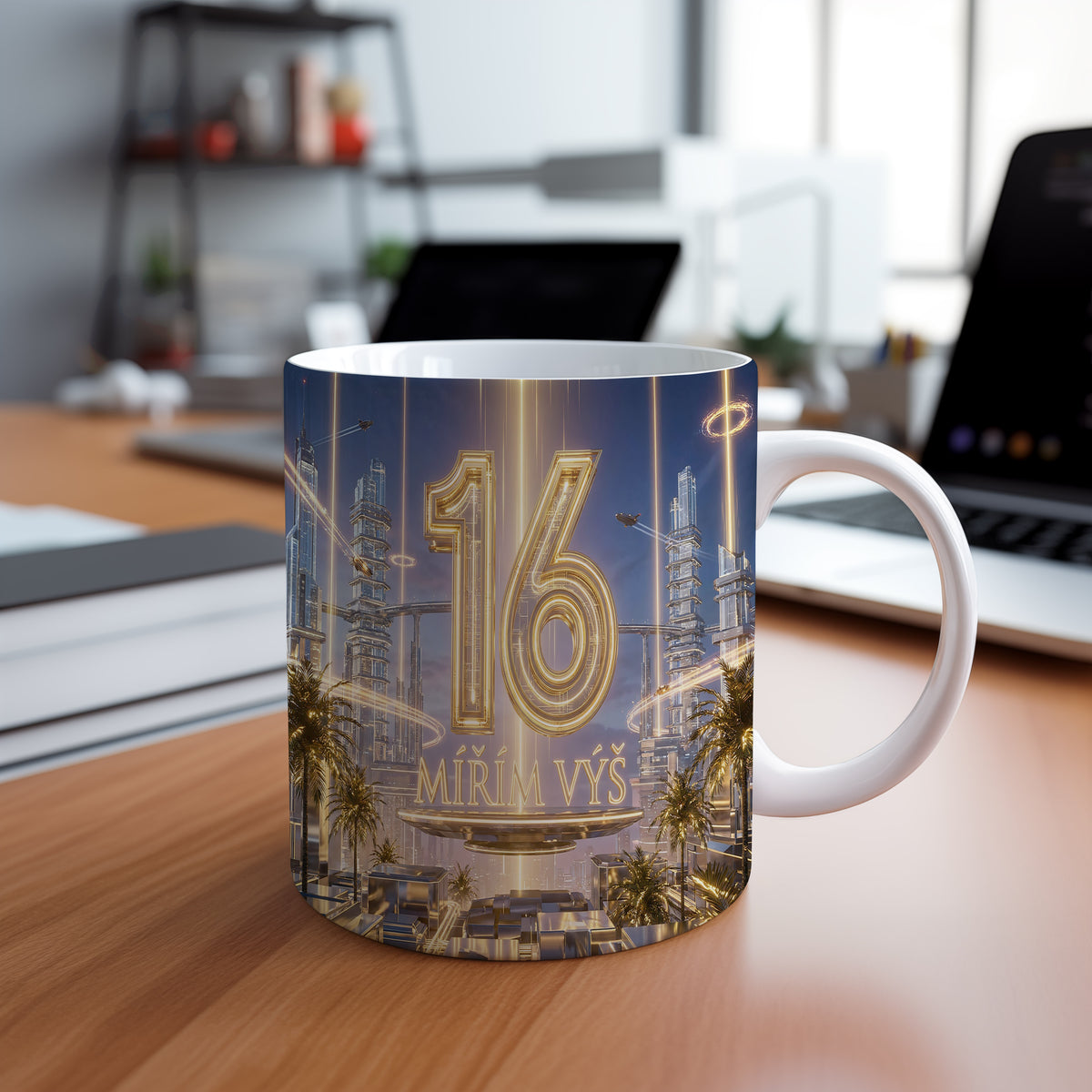 Narozeninový hrnek 16 let – MÍŘÍM VÝŠ